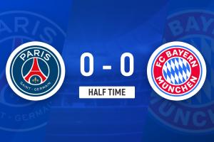 开云-半场-巴黎暂0-0拜仁 于帕进球越位诺伊尔救险斯坦尼西奇伤退